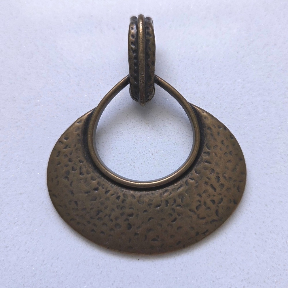 Premier Designs Adventurous Hammered Bronze Tone Crescent Pendant Enhancer